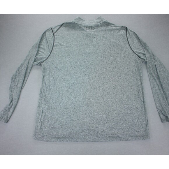 Under Armour Shirt Mens 3XL Gray Threadborne HeatGear Long Sleeve Quarter Zip - Picture 4 of 11
